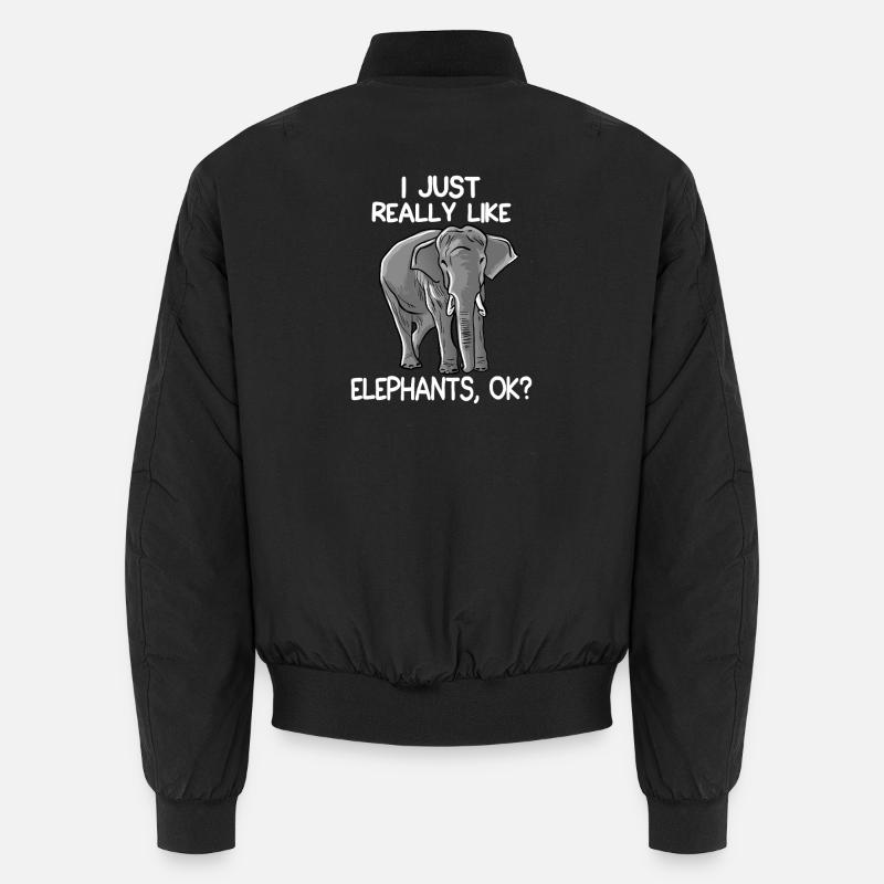 Elefanten-Grafik-Tee Unisex Bomberjacke
