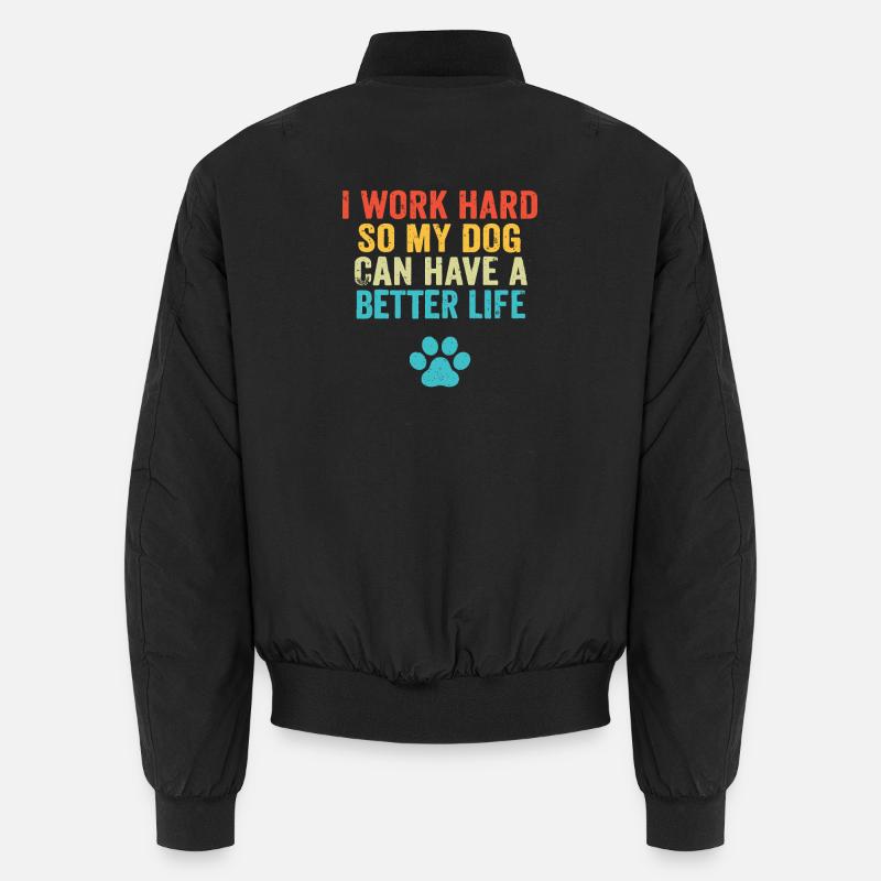 Hundeliebhaber Hustle Tee - Unisex Bomberjacke - Schwarz