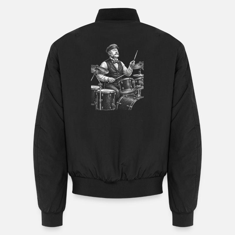 Chester A. Arthur spielt Schlagzeug - Unisex Bomberjacke - Schwarz