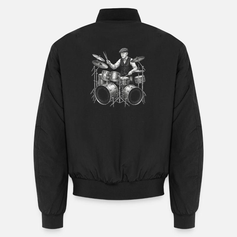 Calvin Coolidge plays drums - Unisex Bomber Jacket - black
