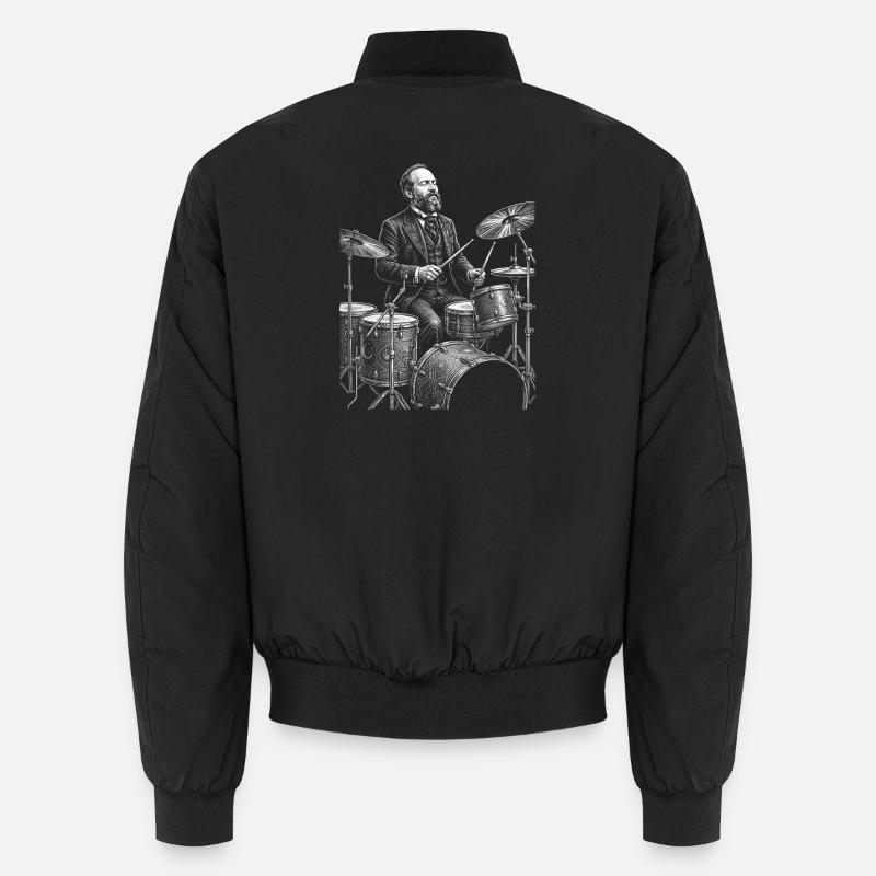 James A. spielt Schlagzeug Unisex Bomberjacke