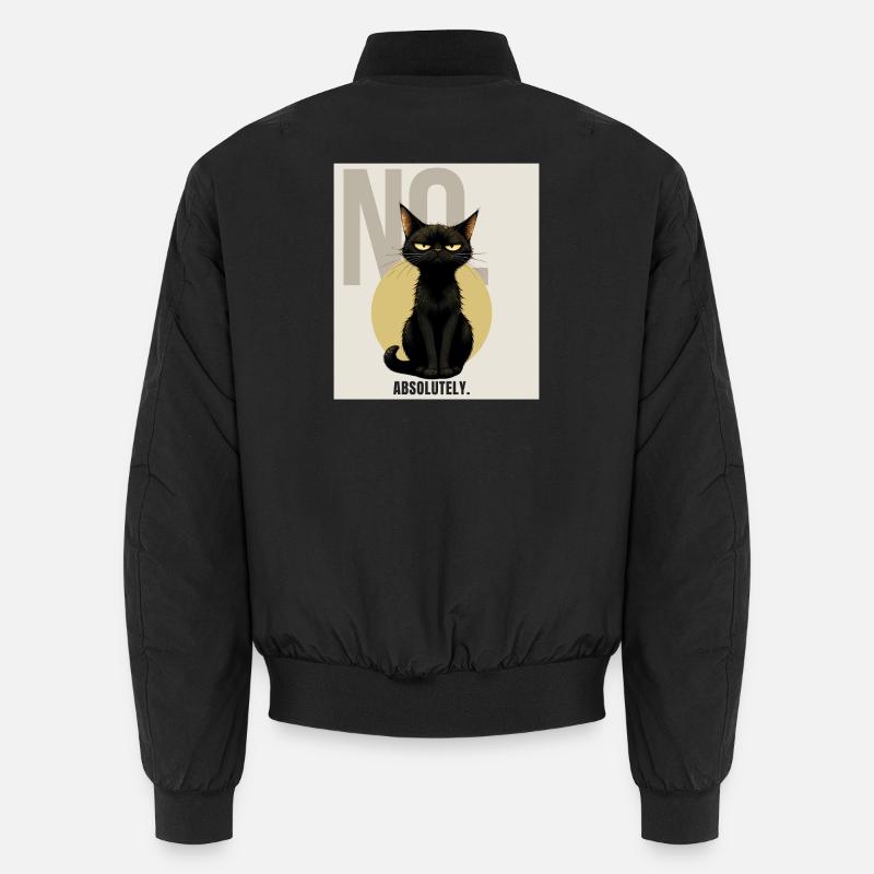 NON. – Sarcastique Chat Noir Design - Bomber unisexe - noir