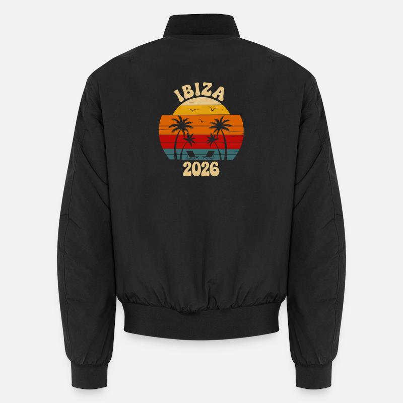 Ibiza 2026 Sunset Palm Trees Unisex Bomber Jacket