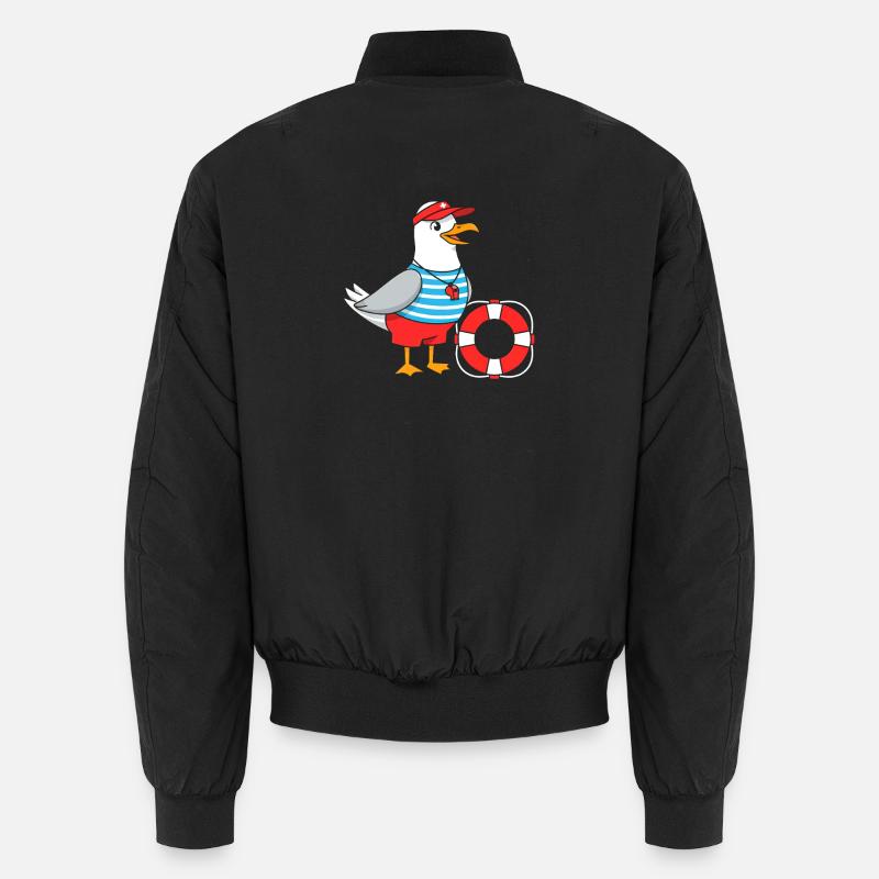 Seagull Lifeguard Design Unisex Bomber Jacket