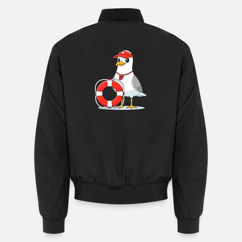 Rettungsseemöwe mit Lifebuoy Unisex Bomberjacke