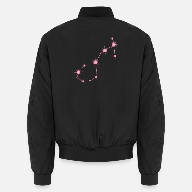 Skorpion-Stern Sternbild Sternzeichen Pastellrosa Unisex Bomberjacke
