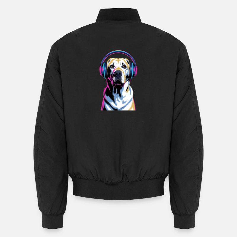 Labrador avec casque Bomber unisexe