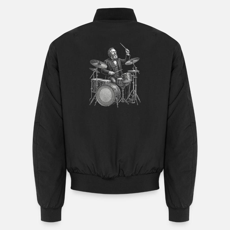Rutherford B. Hayes plays drums Unisex Bomber Jacket
