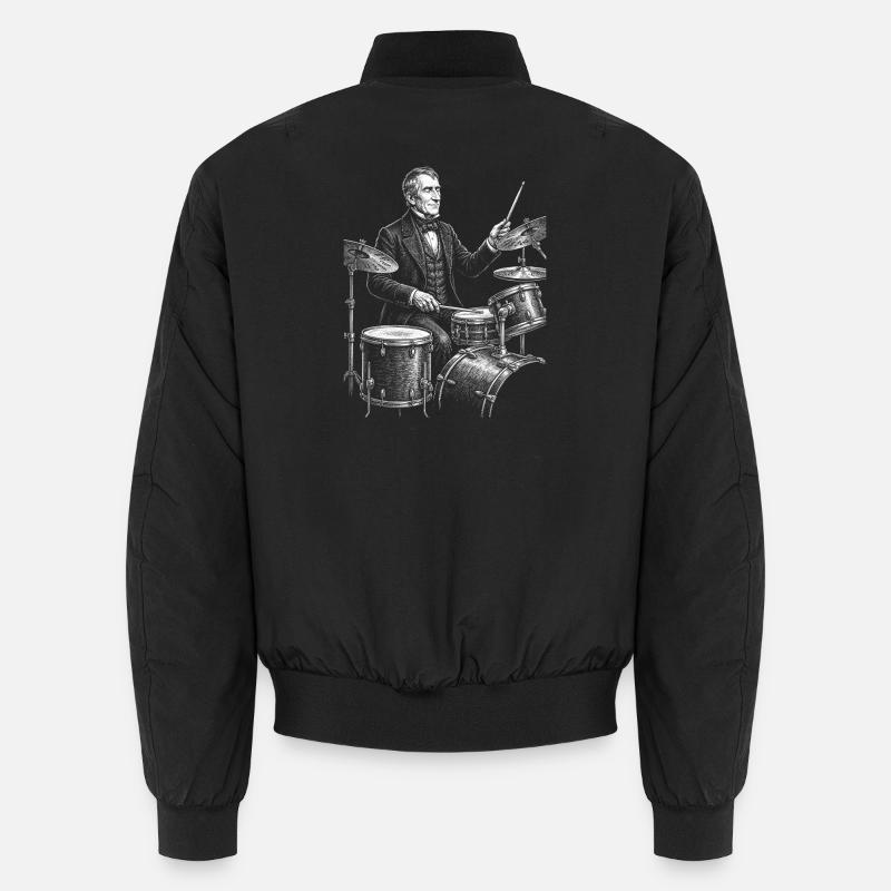 William Henry Harrison plays drums - Unisex Bomber Jacket - black