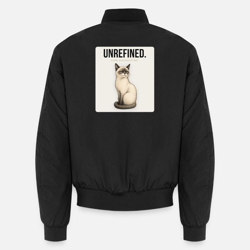 UNREFINED Sarcastic Cat Design - Unisex Bomberjacke - Schwarz