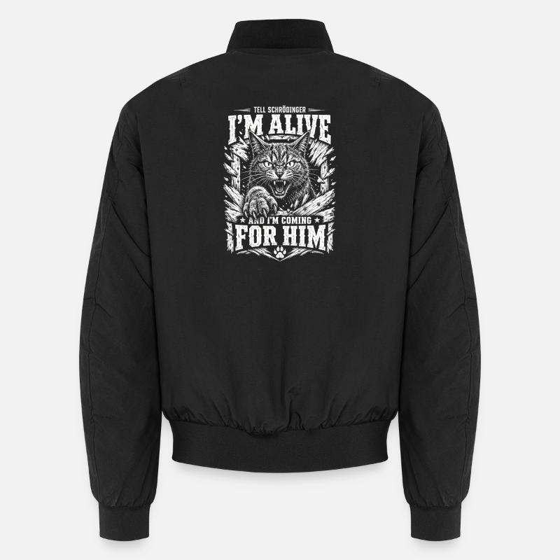 Schrödinger Katze Alive Shirt - Unisex Bomberjacke - Schwarz