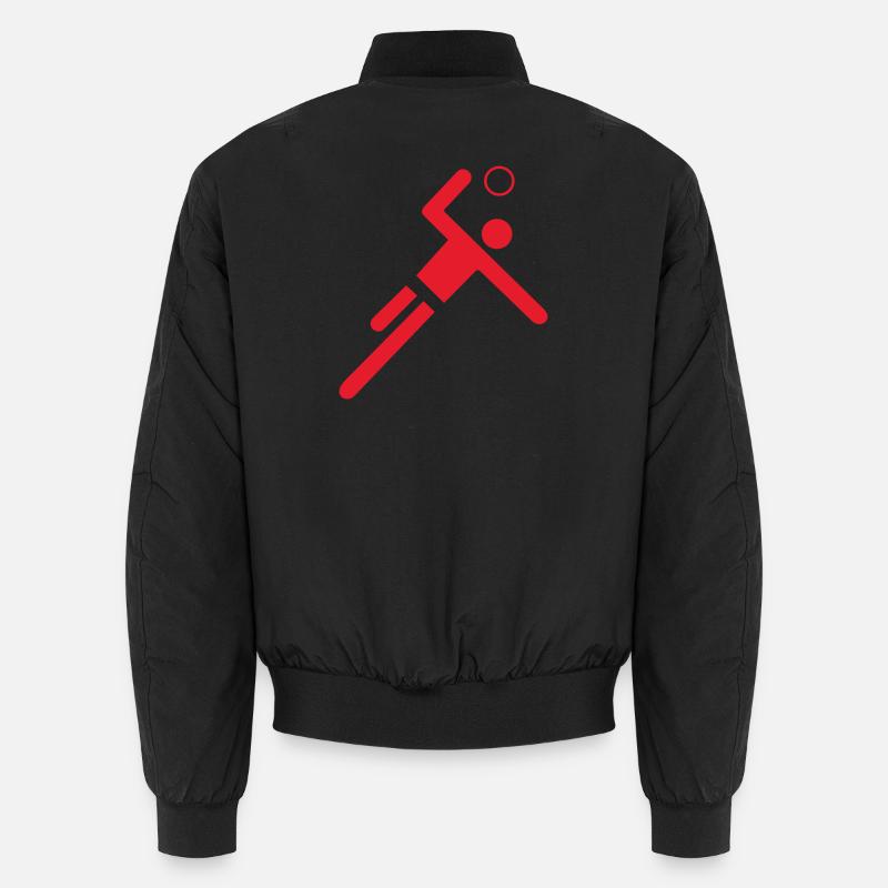 Red handball player Unisex Bomber Jacket