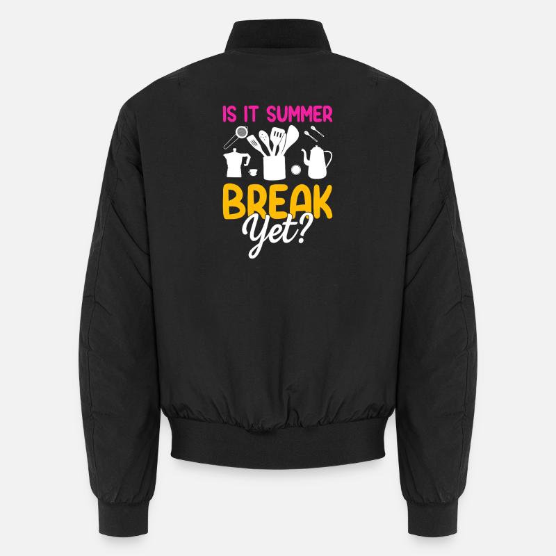 Sommerpause Bereits? Küchenmotiv - Unisex Bomberjacke - Schwarz