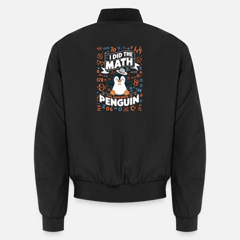 Math Penguin: The Answer Is Penguin Unisex Bomber Jacket