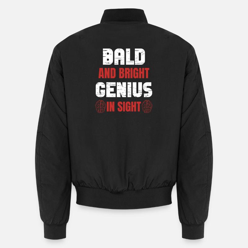 Bald Bright Genius - Unisex Bomber Jacket - black