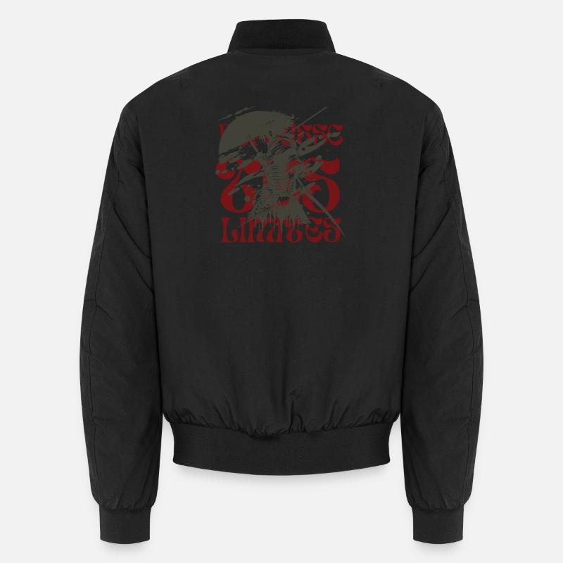 Crimson Kraken Silhouette - Unisex Bomber Jacket - black