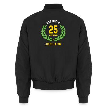 Schuster Jubiläum 25 Jahre 25 jähriges Jubilaeum - Unisex Bomberjacke - Schwarz - Hinten - AI Model Male 185 light (185cm)