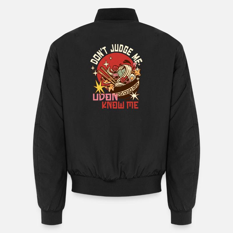 Udon, ne me jugez pas - Bomber unisexe - noir