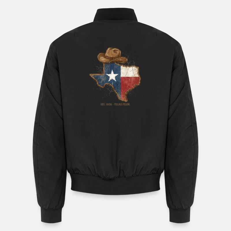 Texas Pride mit Cowboy-Hut - Unisex Bomberjacke - Schwarz