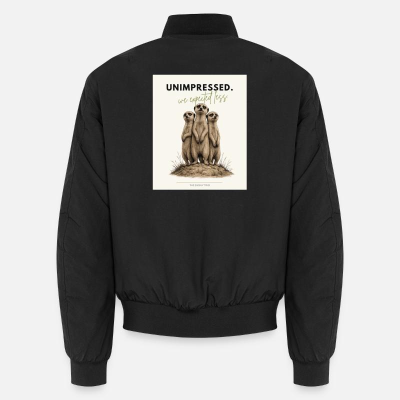 Trio de suricates peu impressionné Bomber unisexe