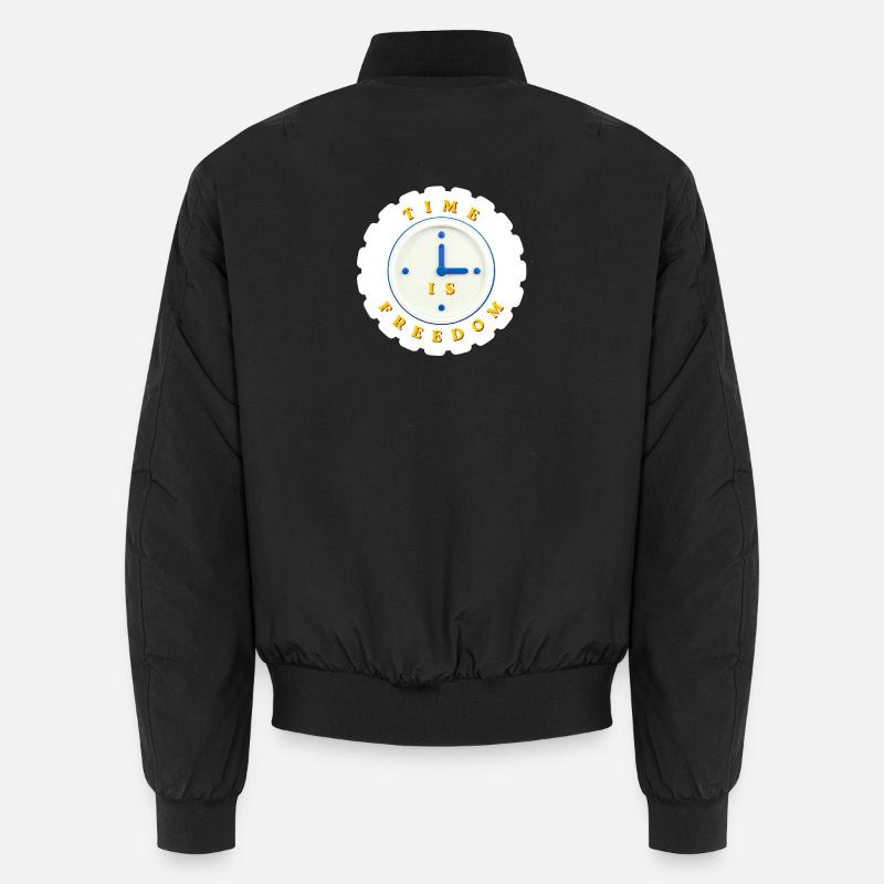 Time is freedom - Unisex Bomber Jacket - black