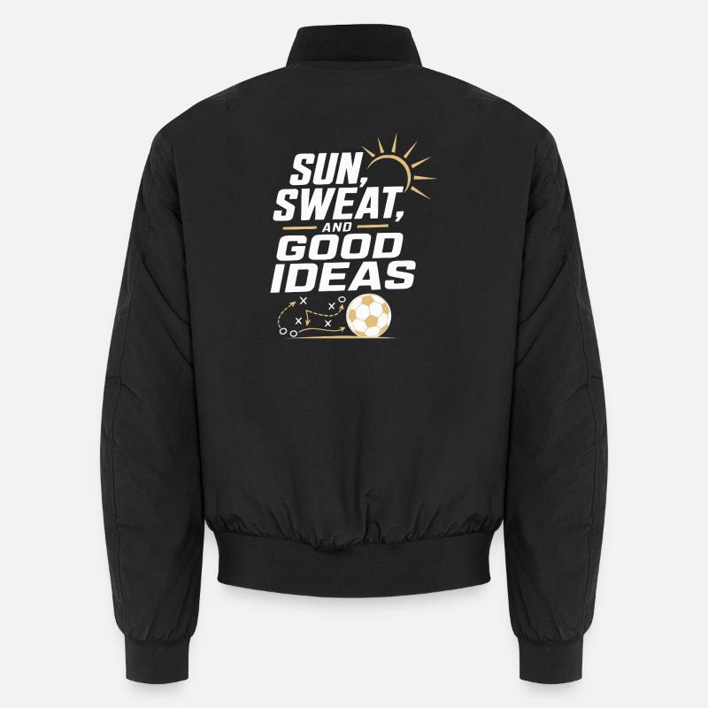 Sun, sweat and good ideas - Unisex Bomber Jacket - black