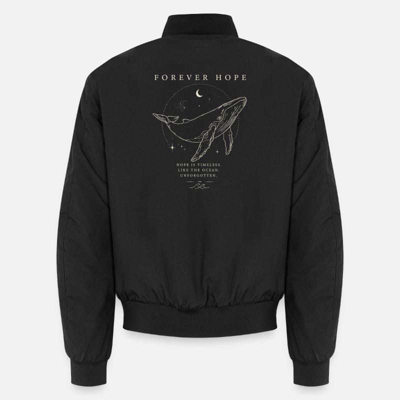 Forever Hope - Unforgotten Whale Bright Design Unisex Bomber Jacket