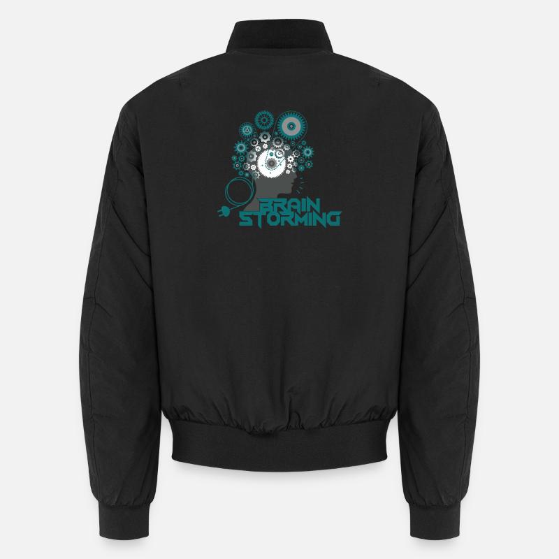 Brainstorming Head – Büro & Office Ideen - Unisex Bomberjacke - Schwarz