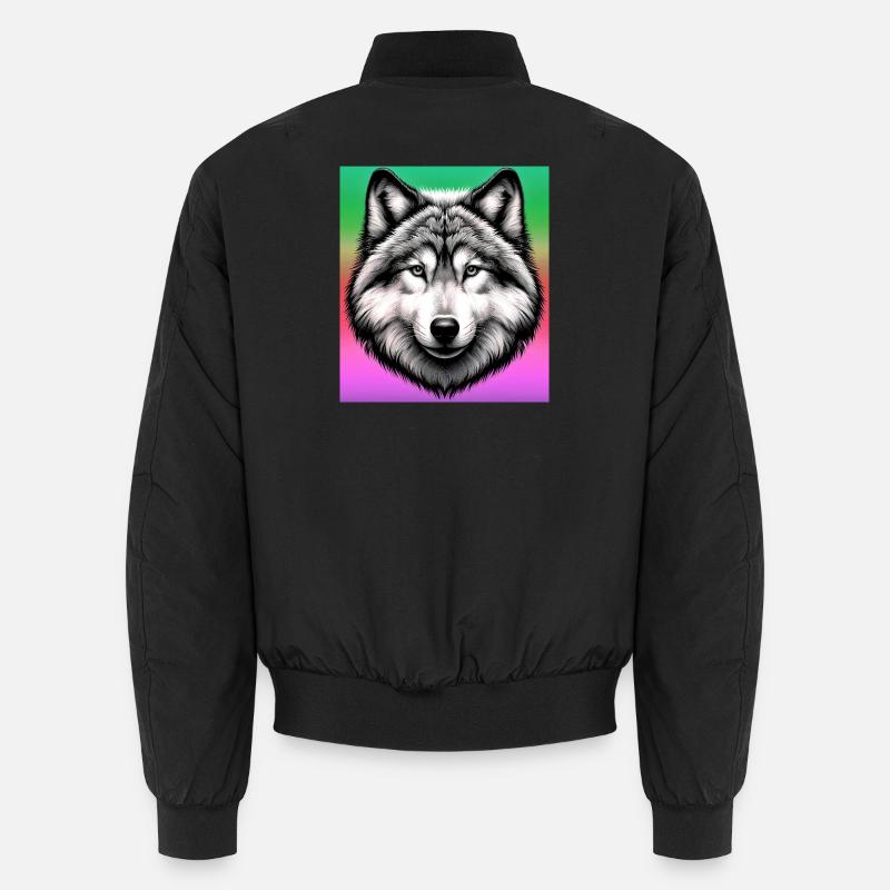 Loup - Bomber unisexe - noir