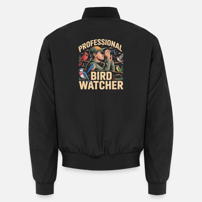 Professional Birdwatcher Birdwatcher - Unisex Bomber Jacket - black
