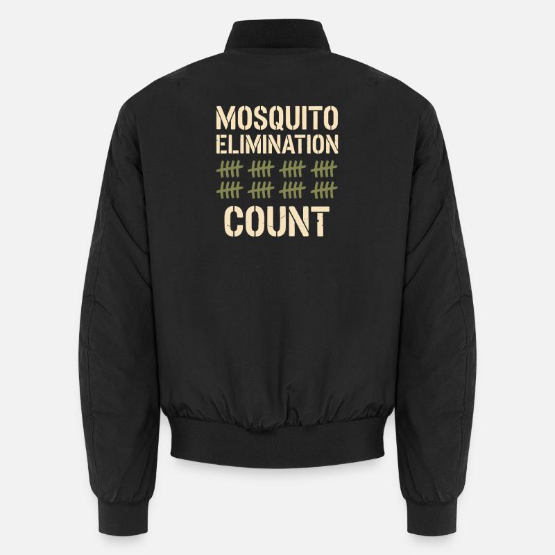 Mosquito Elimination Count Funny Summer - Unisex Bomber Jacket - black
