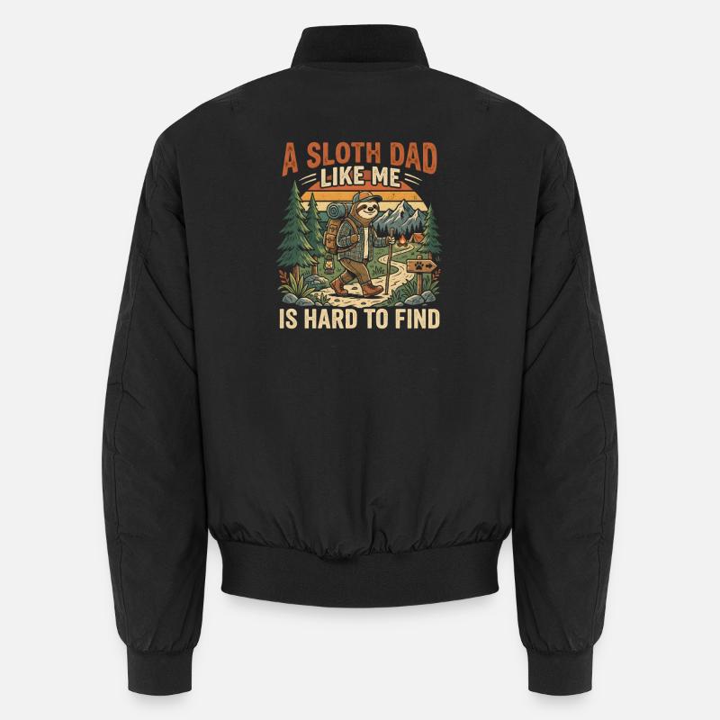 Sloth Dad Wanderabenteuer Unisex Bomberjacke