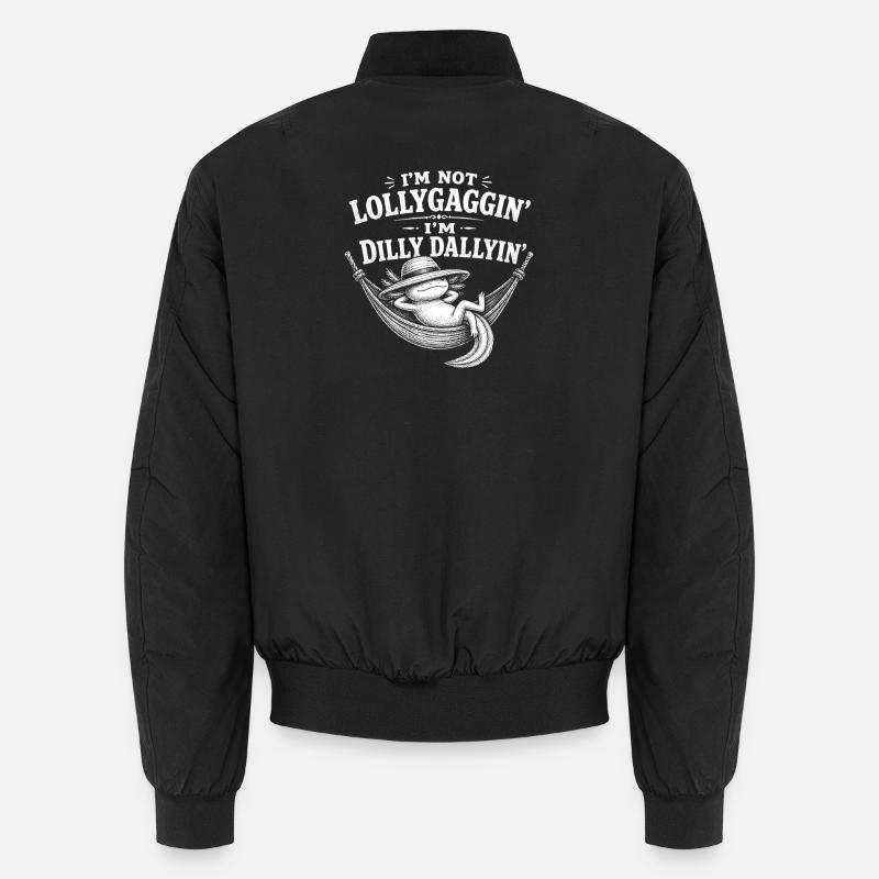 Ich trödel nicht, ich trödel, Axolotl! Unisex Bomberjacke