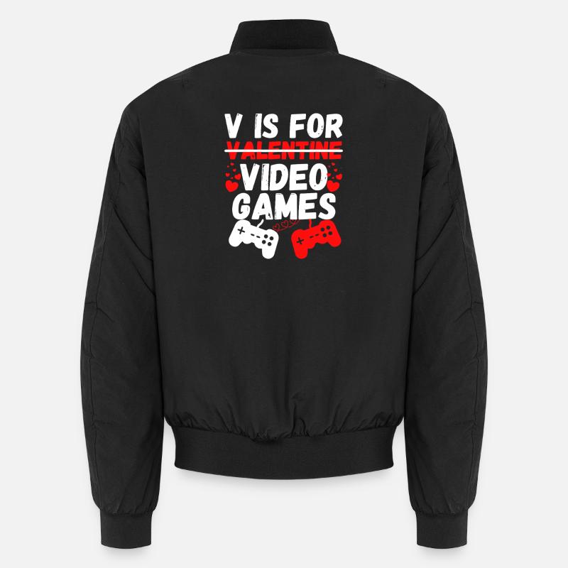 Valentine Video Games: V is for Unisex Bomber Jacket