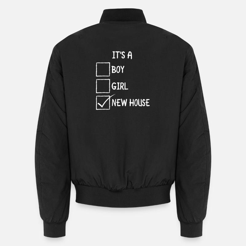 Neues Haus-Checkbox-Meme - Unisex Bomberjacke - Schwarz