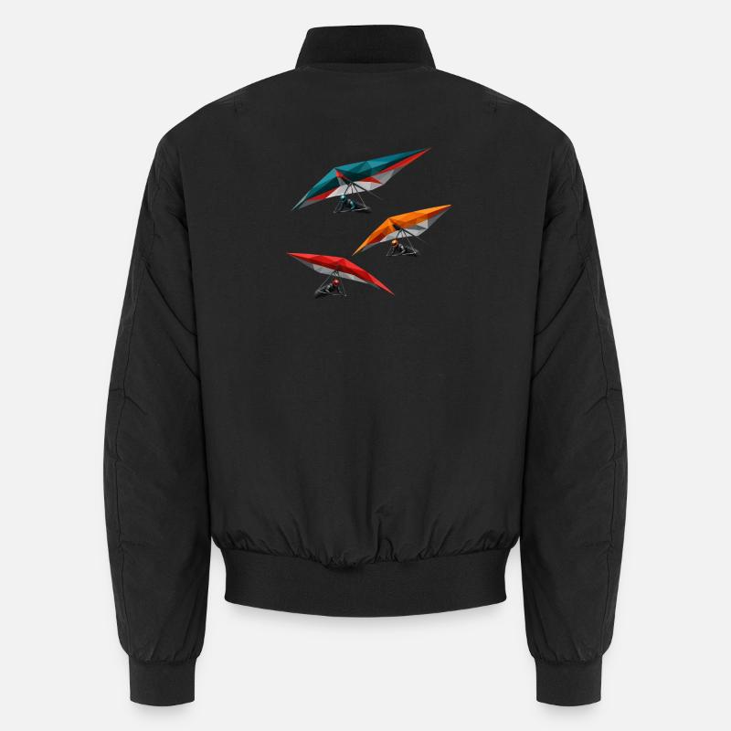 Trio polygonal des deltaplanes - Bomber unisexe - noir