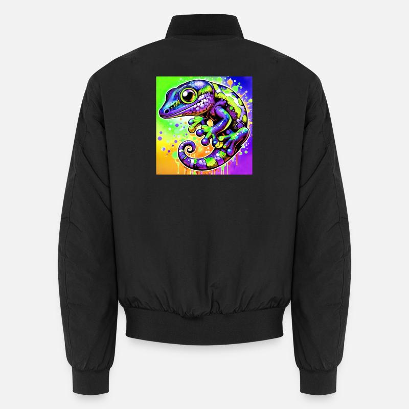 Gecko - Unisex Bomber Jacket - black