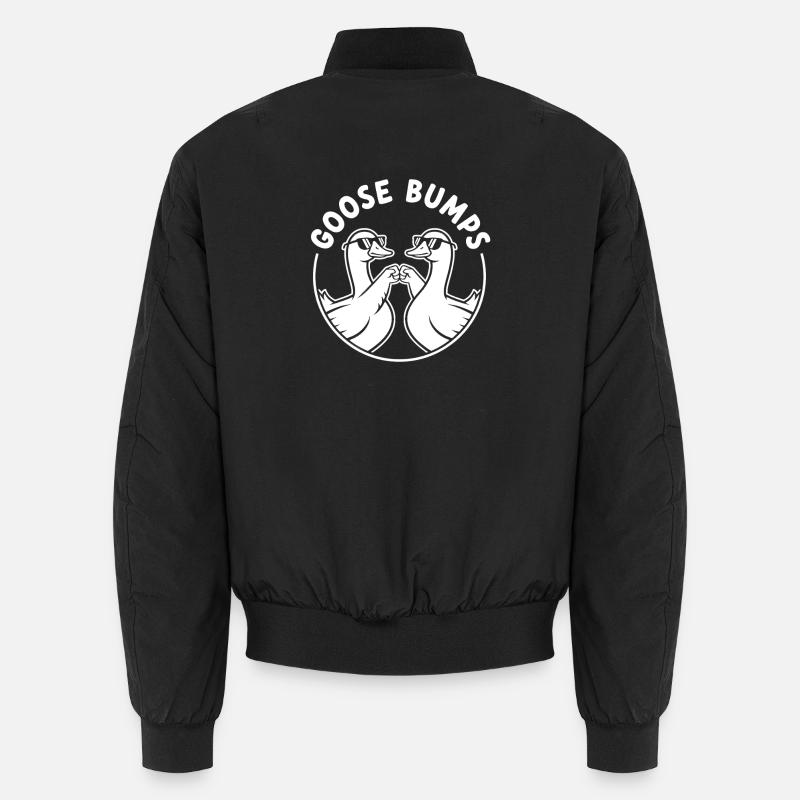 Gänsehaut-Enten-Duo - Unisex Bomberjacke - Schwarz