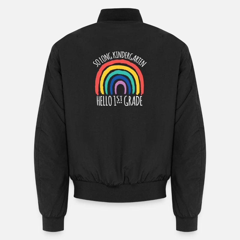 Rainbow Hello 1st Grade Goodbye Unisex Bomber Jacket
