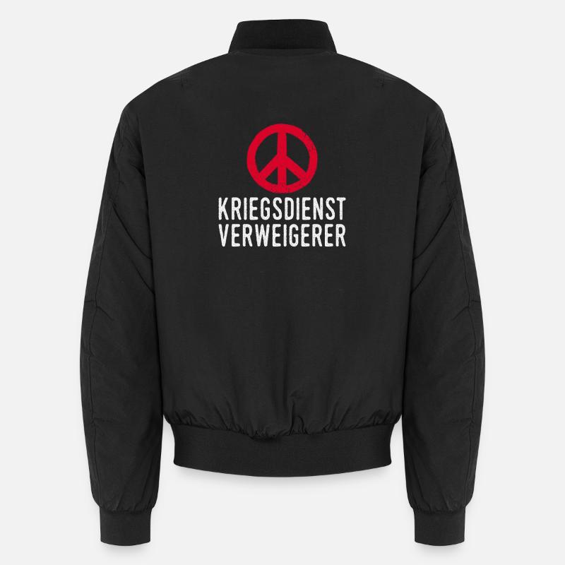 Kriegsdienst Verweigerer Peace Symbol Unisex Bomberjacke