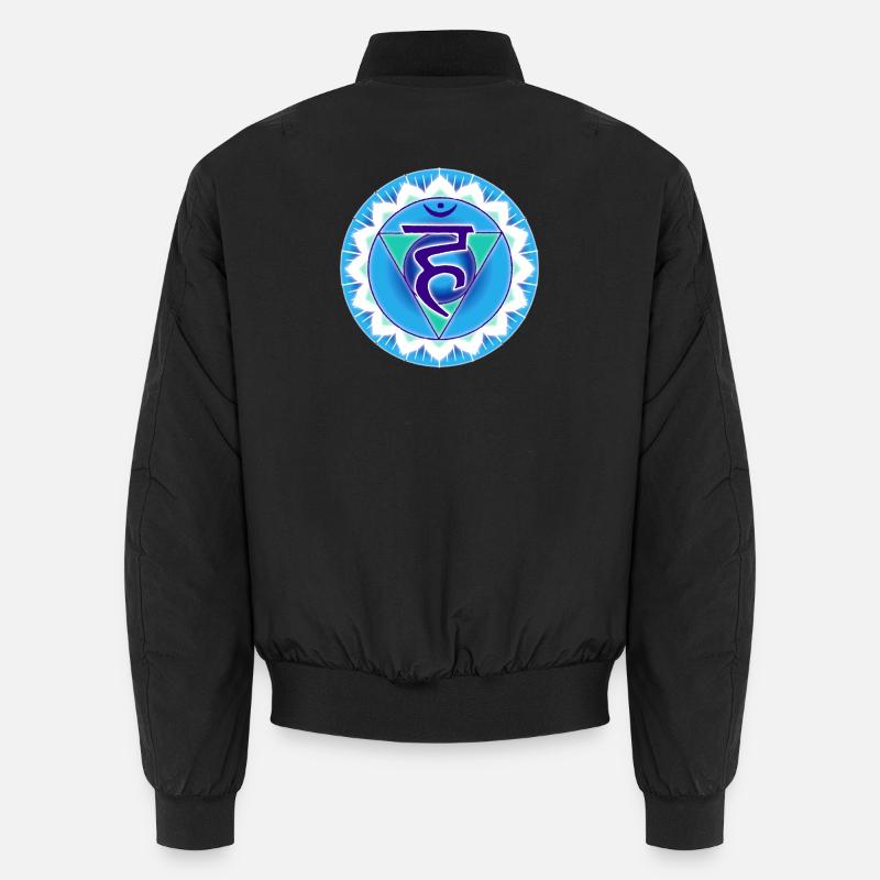 Throat Chakra Vishuddha - Unisex Bomber Jacket - black