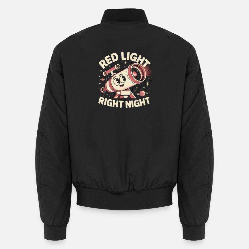Red Light Clear Night | Astronomy Unisex Bomber Jacket