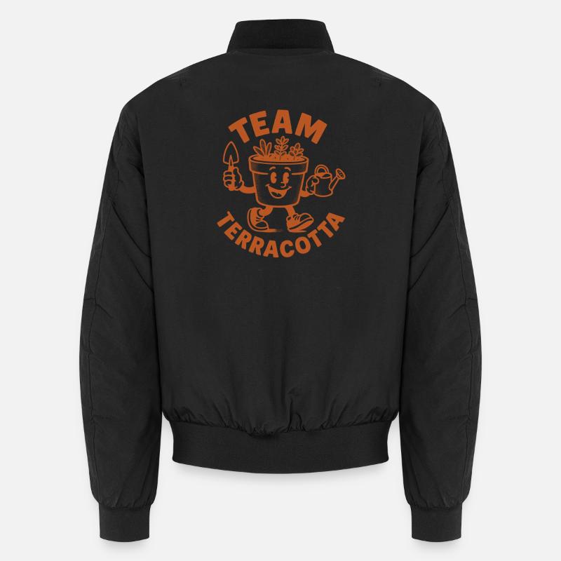 Team Terrakotta | Sukkulenten - Unisex Bomberjacke - Schwarz