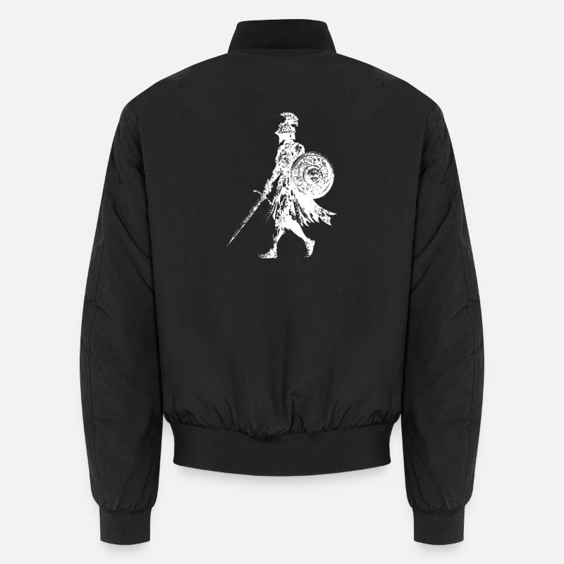 Épée Bouclier Silhouette de Chevalier Bomber unisexe