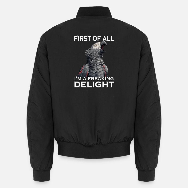 Frecher Graupapagei Sarkasmus lustiger Papagei  Unisex Bomberjacke