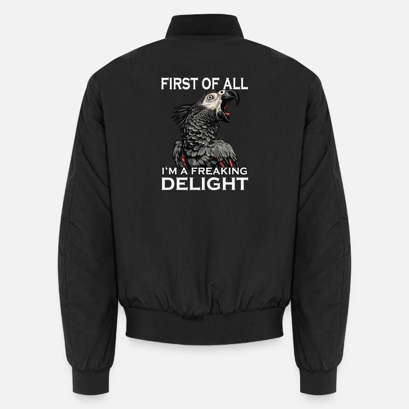 Sarcastic African grey parrot funny bird parrot Unisex Bomber Jacket