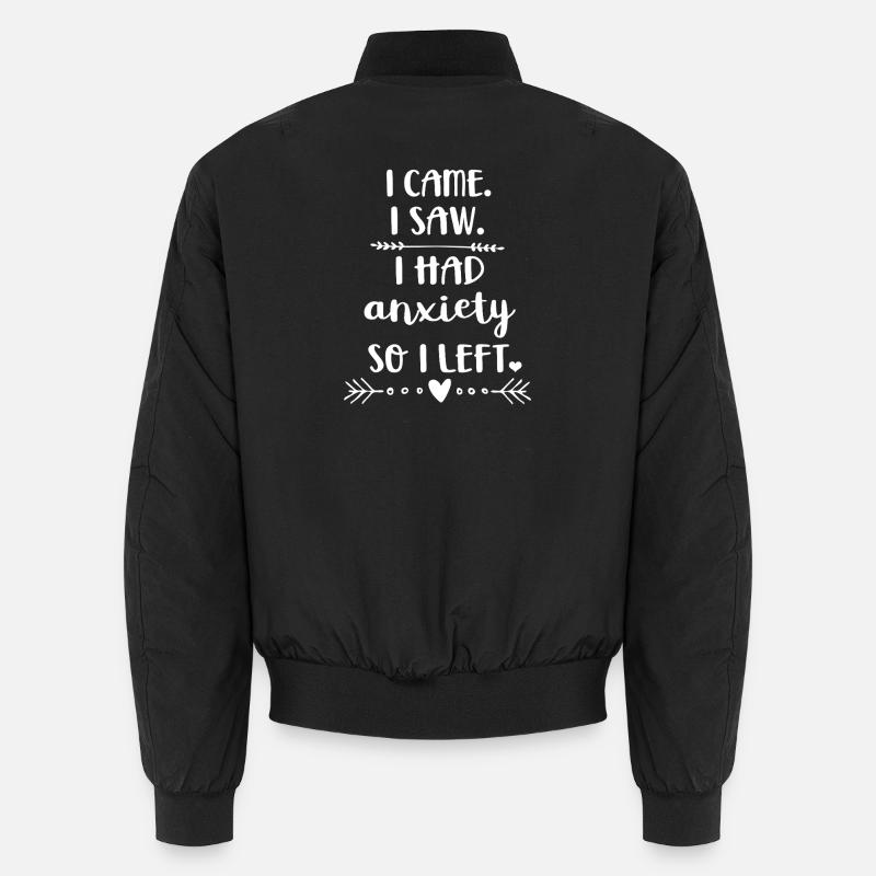 Ich kam und sah, dass ich Angst hatte Unisex Bomberjacke