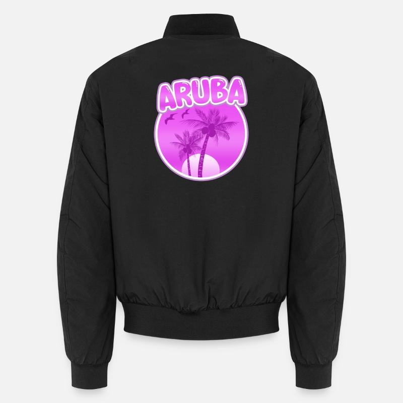 Aruba as a beach - Unisex Bomber Jacket - black