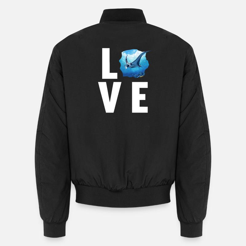 Rochen Mantarochen Unisex Bomberjacke