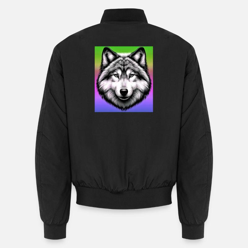 Loup - Bomber unisexe - noir